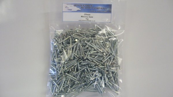 25mm Concrete (Masonary) Nails per 1/2 kg Bag